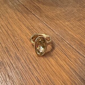 Uno de 50 Elegant Gold-Toned Ring with Crystal Accent
